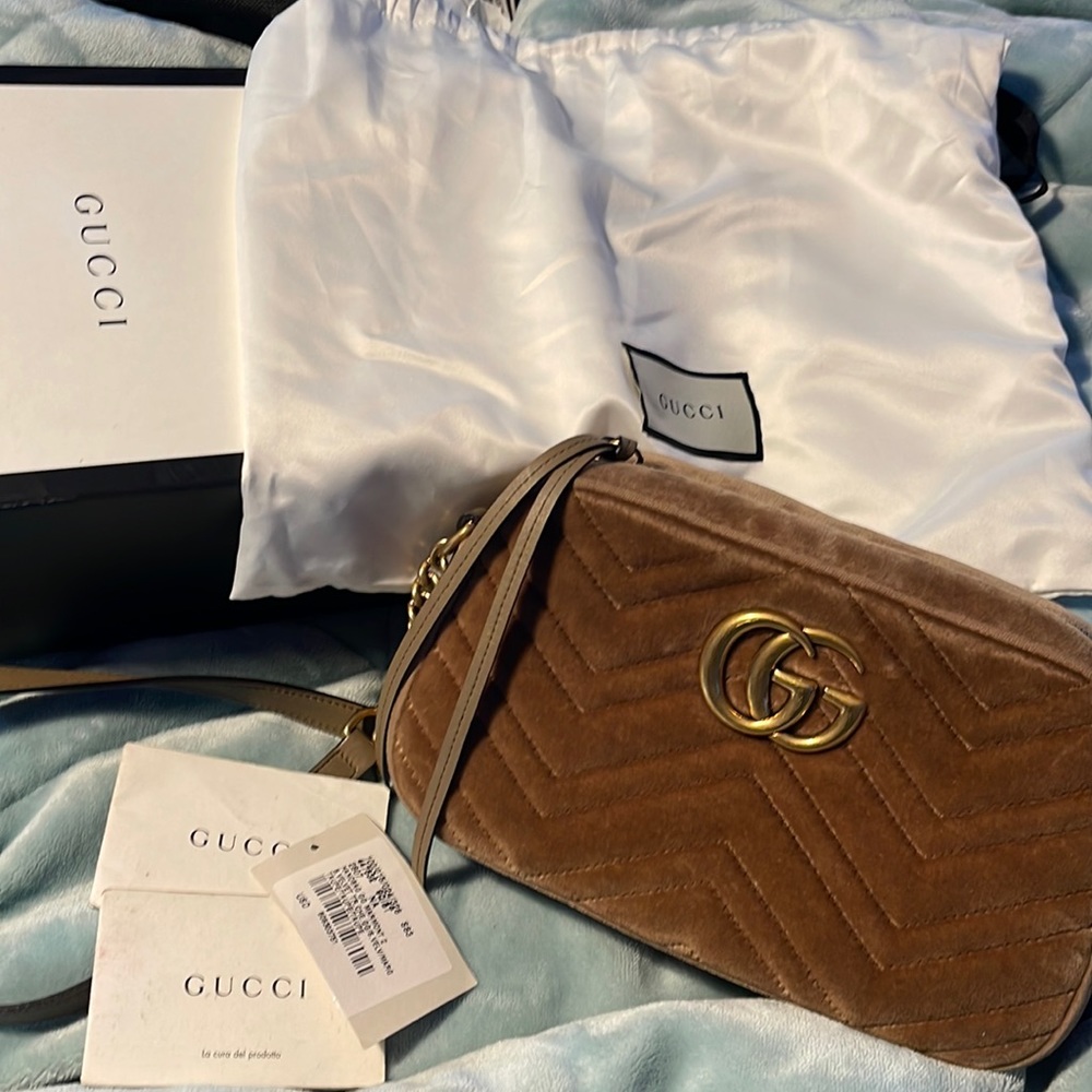 Authentic Velvet Gucci crossbody bag